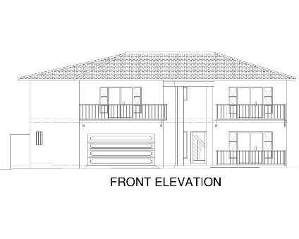 Front Elevation - 5 Bedroom House